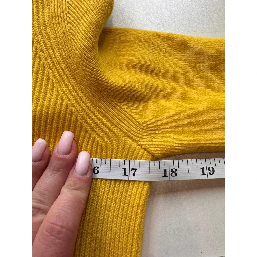 Stella McCartney Yellow Ribbed Bell Sleeve Knit‎ Sweater Size 36 S Designer